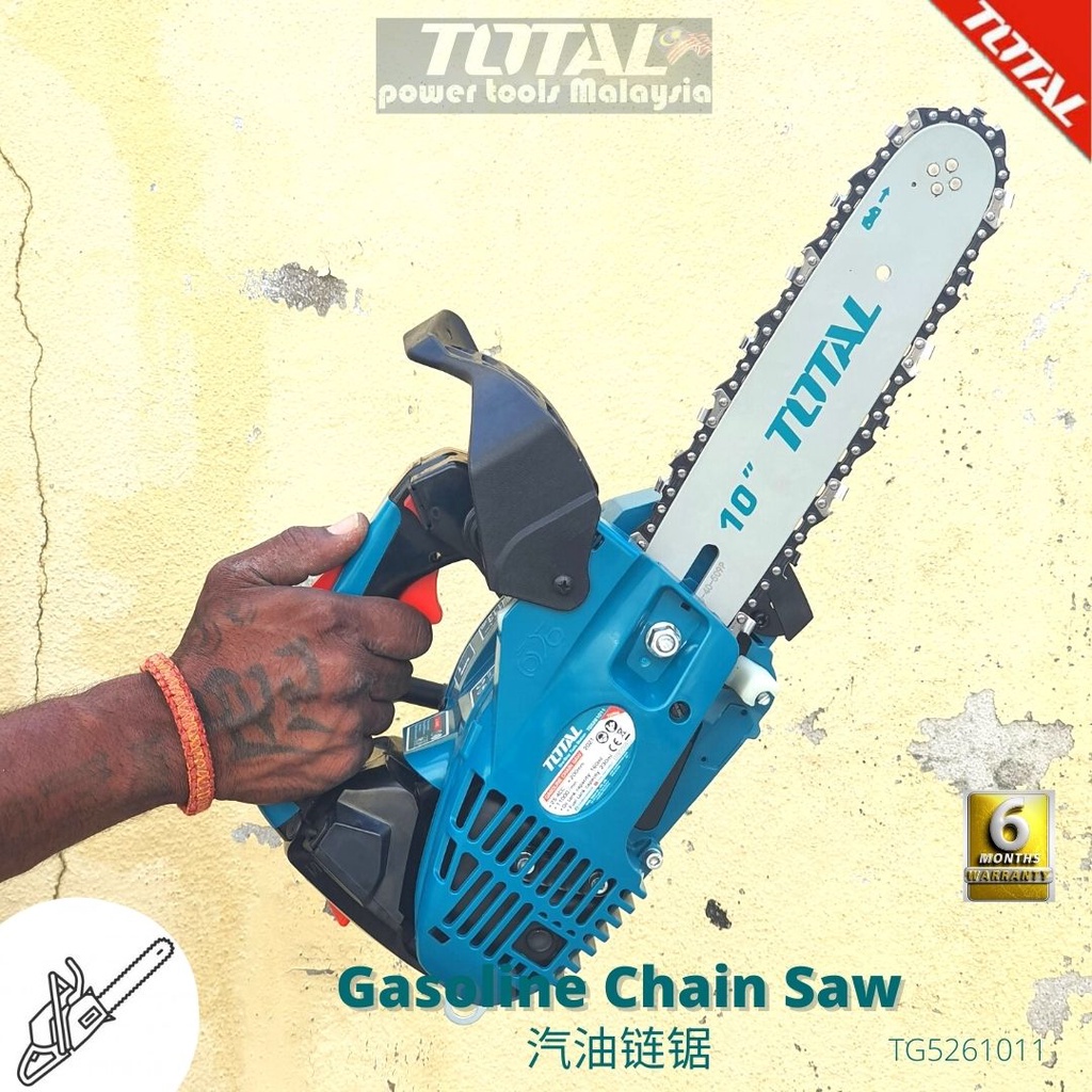 Máy Cưa Xích Chạy Xăng Động Cơ 2 Thì Total TG5261011 Động Cơ 25,4 cc Công Suất 1.0HP - DÙng Lăm 220mm