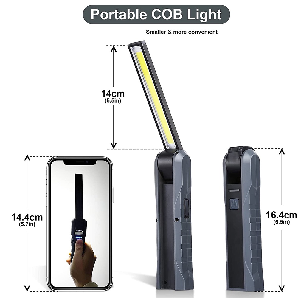 Đèn Pin LED 800 Lumens Cầm Tay Sạc Được Có Nam Châm