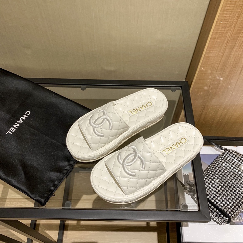 CHANEL Dép lê đế dày thời trang mùa hè dành cho nữ