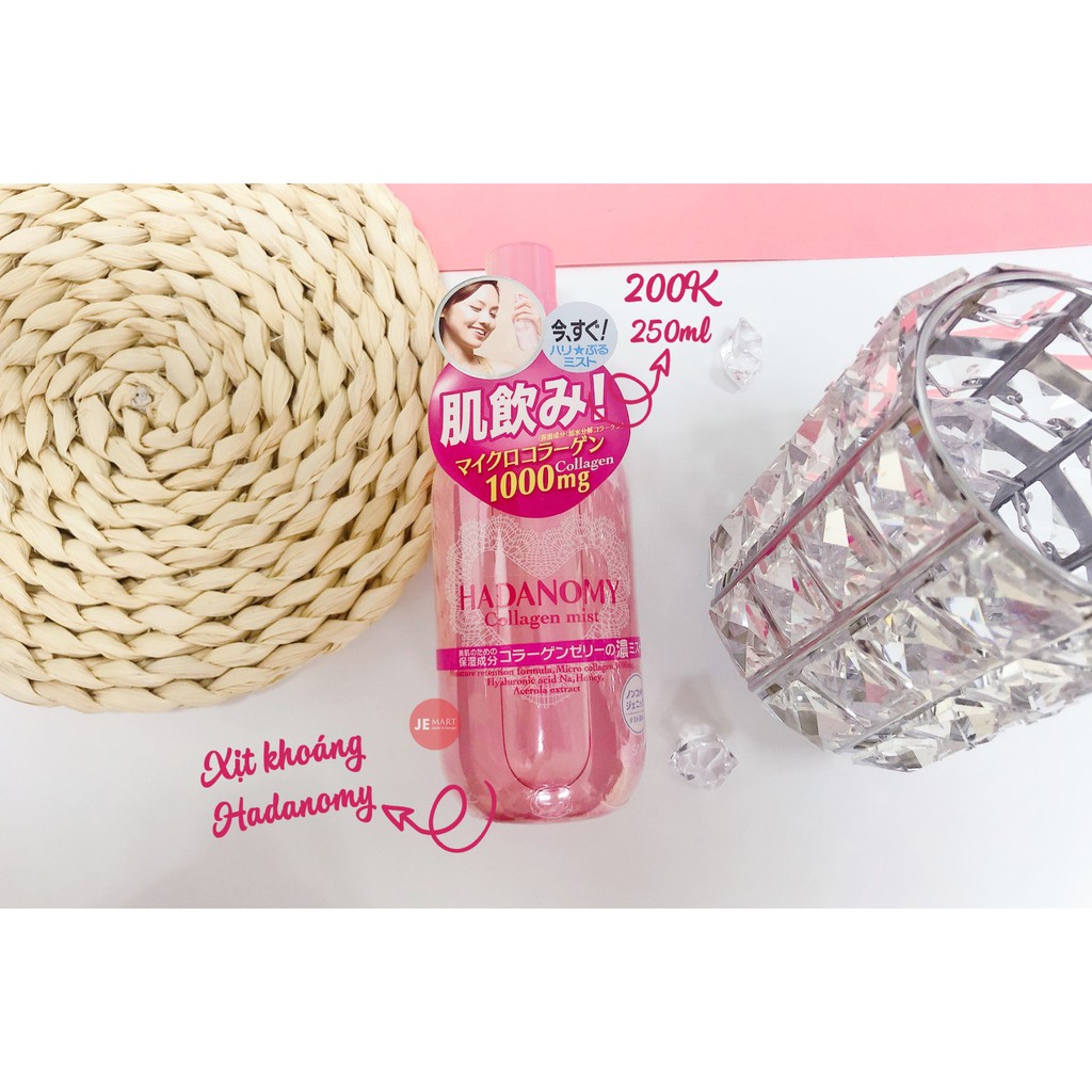 Xịt khoáng collagen Hadanomy Nhật Bản