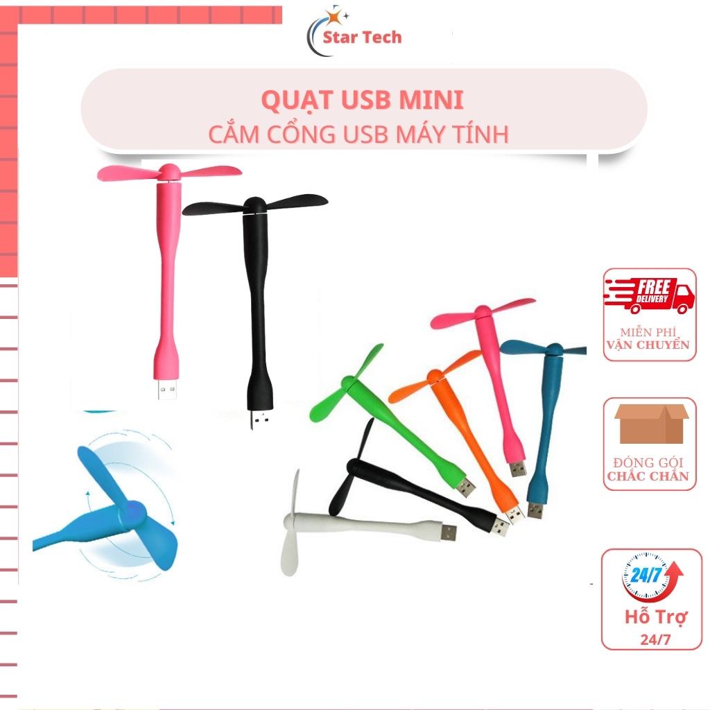 Quạt usb mini đầu cắm cổng usb cắm cổng máy tính sạc dự phòng siêu mát siêu dẻo