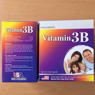 (Deal sốc) Vitamin 3B hộp 10 vỉ x 10 viên nang mềm USA