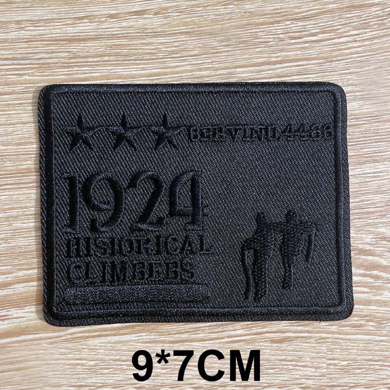 Sticker Ủi Thêu Chữ "SPORTS" Màu Đen 1 Cái / Ủi Dán Balo