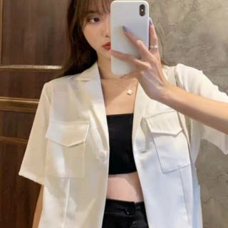 Áo sơ mi ngắn tay cổ vest kèm ảnh thật