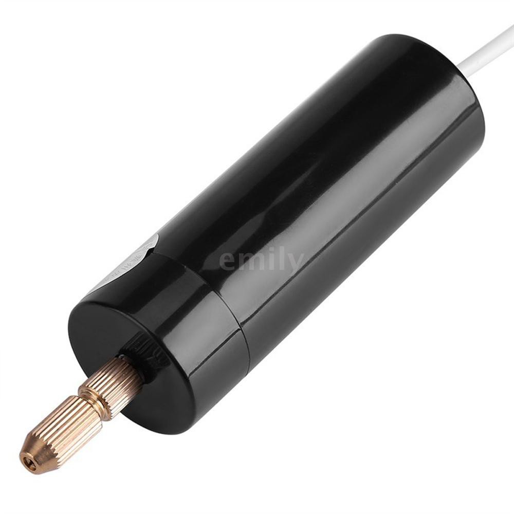 Máy khoan cầm tay mini chạy điện đầu Micro USB có 3 đầu thay thế