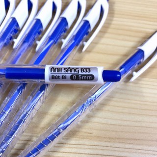 Bút bi mực xanh ánh sáng