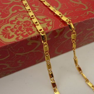vòng cổ nam nữ dẹt N mạ vàng 18k