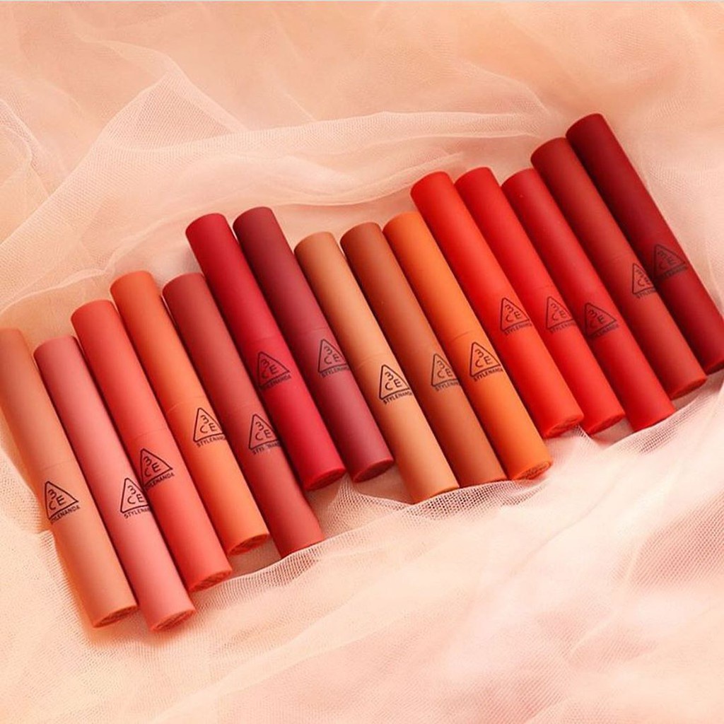 Son Thỏi 3CE Slim Velvet Lip Color Thỏi Tròn - 3.2g (Fluffy red - Plain - Gotta Sing - Cotton Up)