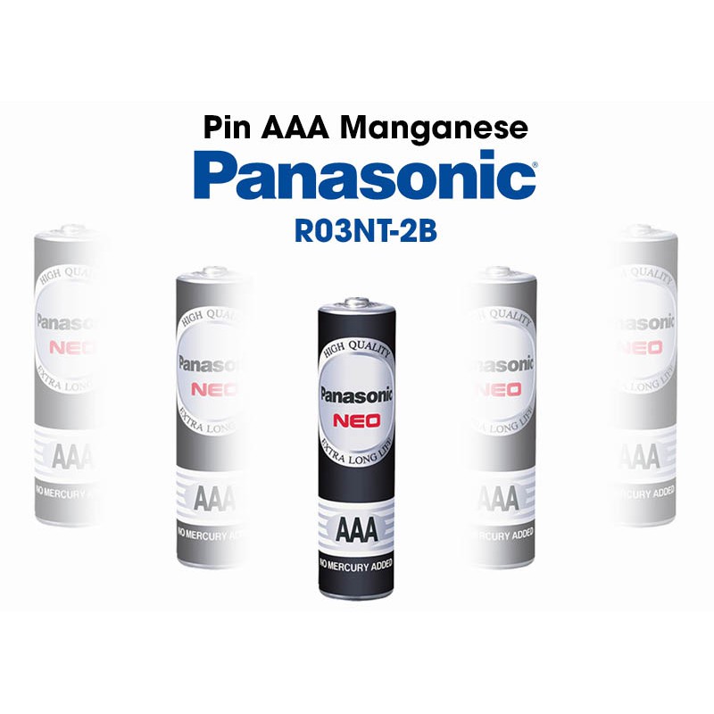 Combo 2 Pin AAA Panasonic R03NT/2S (Vỉ 2 Viên)