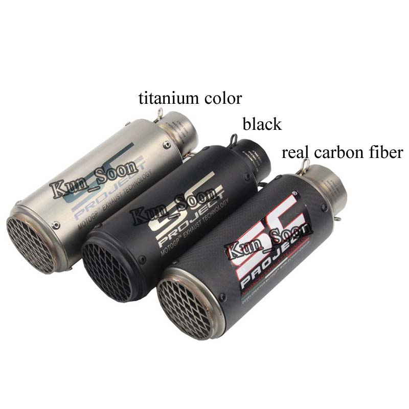 Ống Xả Nhiệt 51mm/60mm Bằng Sợi Carbon Cho Xe Mô Tô