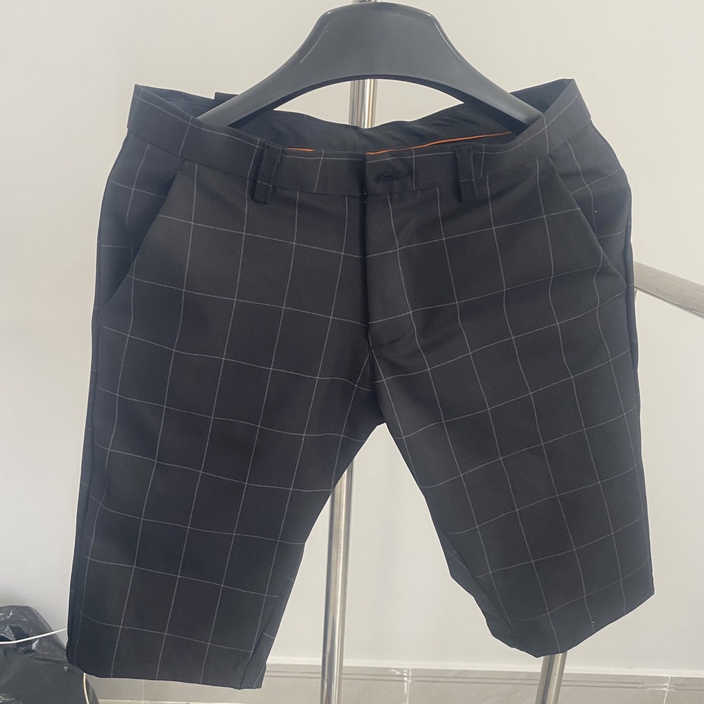 Quần short nam tây caro co giãn 2 chiều cao cấp , quần sọt nam vải cotton trẻ trung thoáng mát_ATH