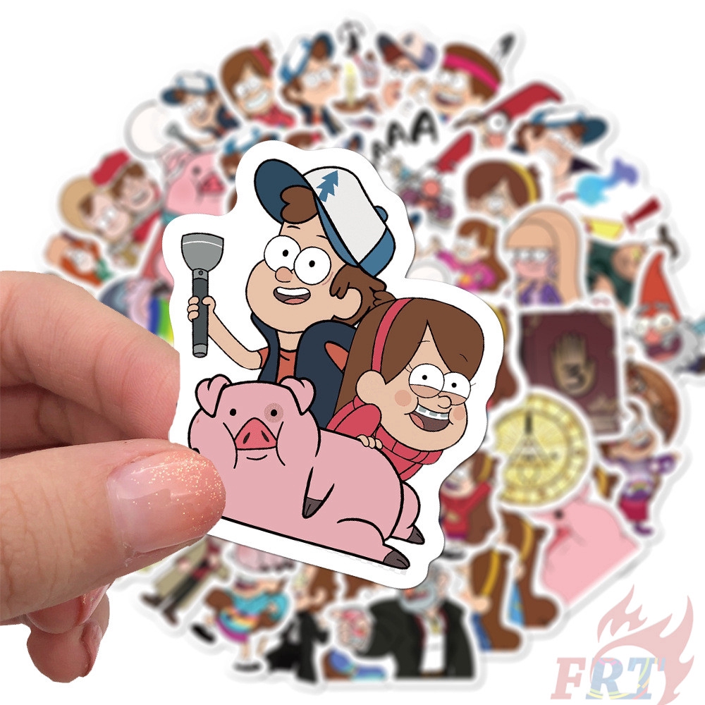 ❉ Gravity Falls Series 01 Stickers ❉ 50Pcs/Set Cartoon TV Shows DIY Fashion Waterproof Luggage Laptop Skateboard Doodle Decals Stickers