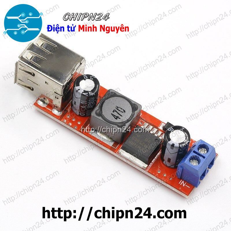 [1 CÁI] (H110) Mạch Nguồn Giảm áp 5V 3A 2 cổng USB (Vin 9V-36V)