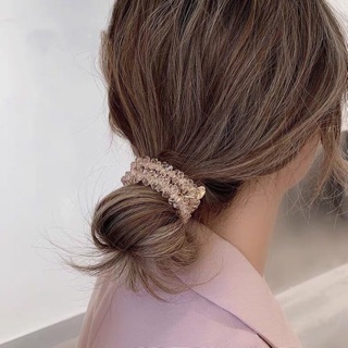 Dây buộc tóc đá pha lê cao cấp style Hàn Quốc-Cột tóc sang xịn mịn-Phụ Kiện Tóc N'Lee House