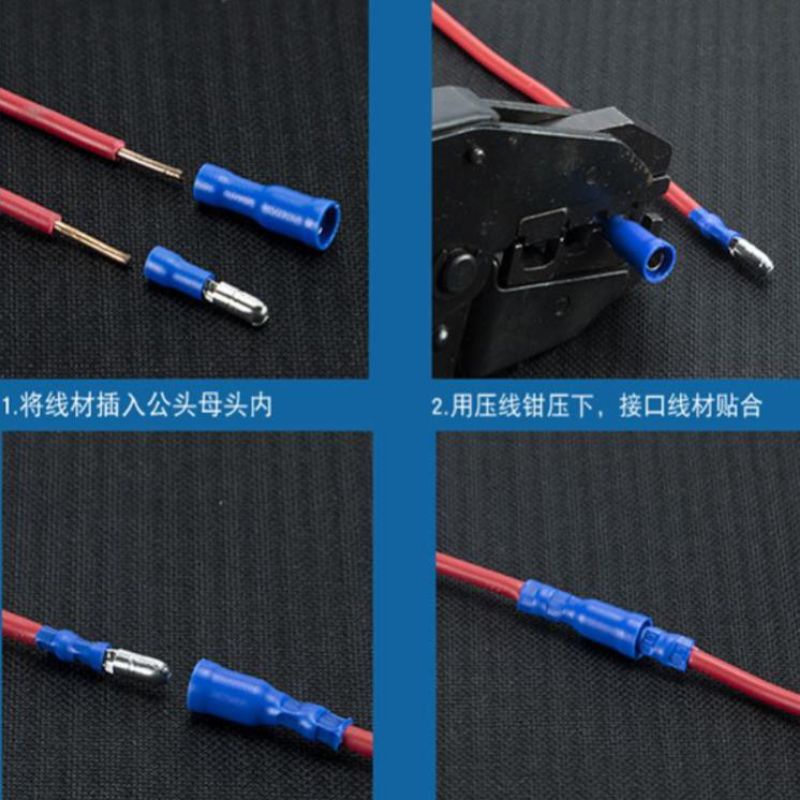 Hộp 100 Đầu Cos nối dây điện nhanh dùng cho sửa chữa ô tô - xe máy