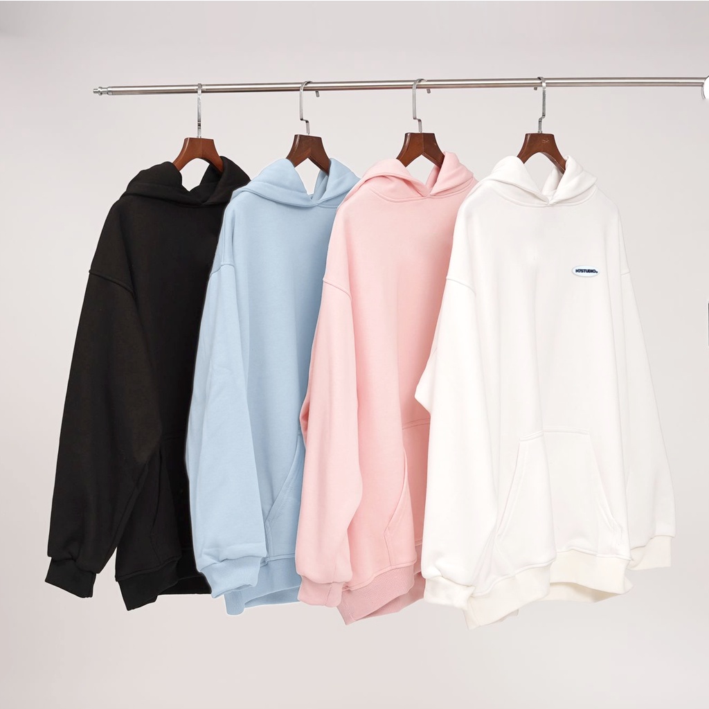 Áo Hoodie nỉ trơn Unisex N7 basic nam nữ form rộng oversize Local Brand