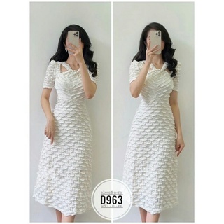 Đầm dự tiệc big size midi chéo cổ yếm sang chảnh