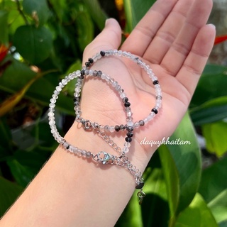Vòng tay cắt giác thach anh tóc đen