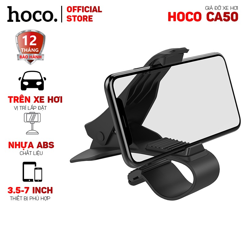 Giá đỡ cho ô tô Hoco CA50 gắn trên bảng điều khiển-Dành cho thiết bị 3.5-7inch