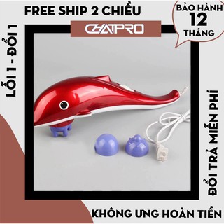 [Hàng Loại 1] Máy Massage Cầm Tay Cá Heo 3 Đầu RF-889