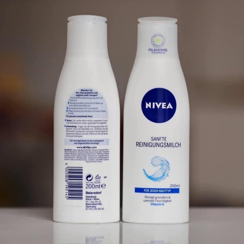 Hàng Đức-Sữa Rửa Mặt Tẩy Trang Nivea Bổ Sung Vitamin E