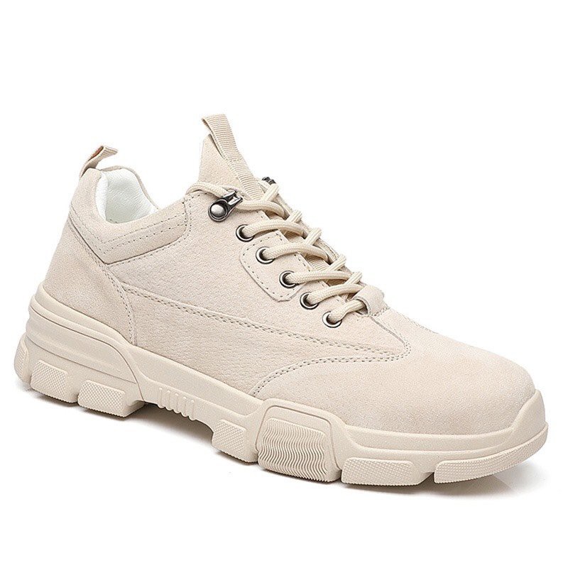 [Mã FAGREEN245 giảm tới 30K đơn 99K] Giày nam thời trang da trơn chốt đinh mẫu giày nam 2020 - Giày nam màu be sáng | BigBuy360 - bigbuy360.vn