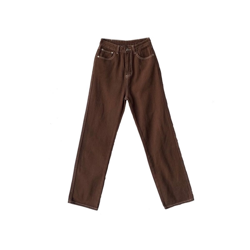 Quần Jeans Nữ Ống Rộng Lưng Cao Thời Trang Hàn Mới