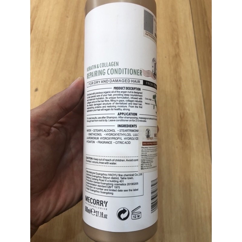 Cặp Dầu Gội Chuẩn Salon Hiệu MECORRY(Ý) Giúp Mọc Tóc  Ngăn Ngừa Rụng Tóc Hiệu Quả ( SP41232335)