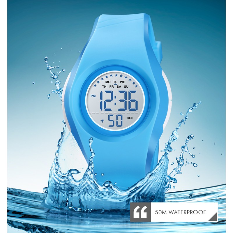 Đồng Hồ Điện Tử SKMEI Bấm Giờ/Báo Thức/Hiển Thị Tuần Dây Đeo PU Phong Cách Thể Thao Cho Bé | BigBuy360 - bigbuy360.vn