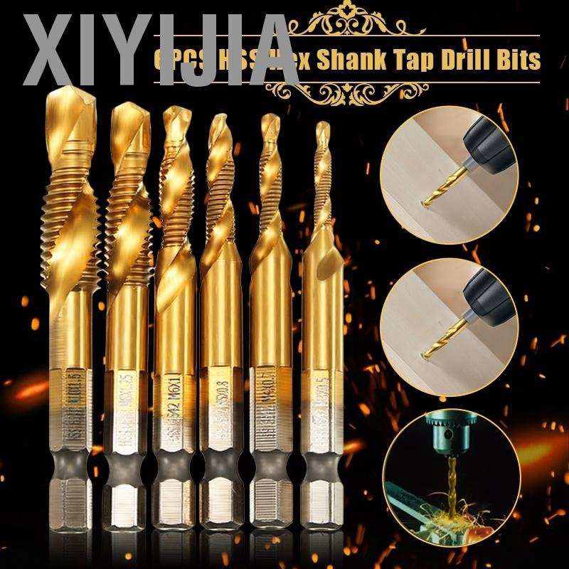 Bộ 6 Mũi Khoan Kim Loại Phủ Titan M3-M10 Ark Cao Cấp