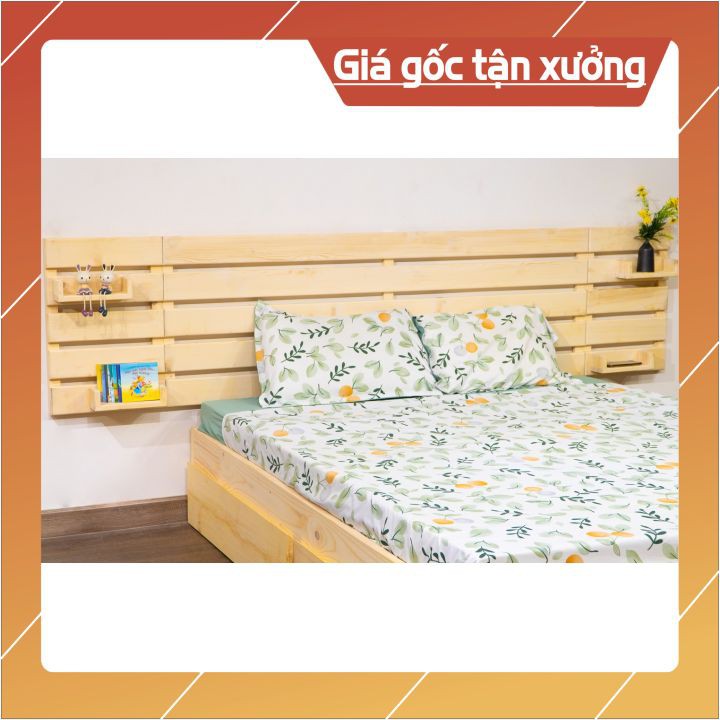 Giường ngủ gỗ headboard treo tường có ngăn kéo ⚡ GIÁ XƯỞNG ⚡ 1m2_1m4_1m6_1m8 (kèm phụ kiện)