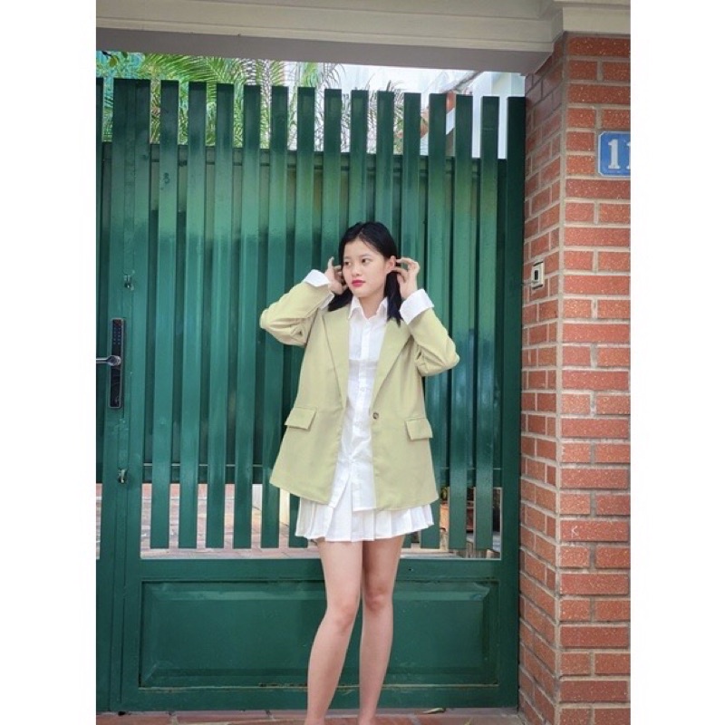 Áo blazer nữ dài tay 2 lớp mẫu mới phong cách Hàn Quốc, Áo vest nữ khoác ngoài BLZ102 | BigBuy360 - bigbuy360.vn