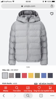 Áo phao kid uniqlo