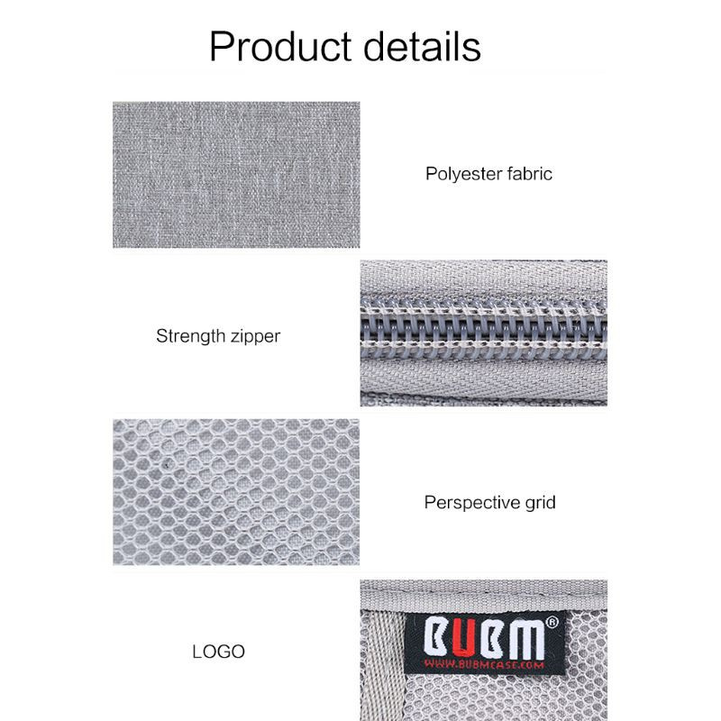 Túi Đựng Bảo Vệ Dây Cáp Sạc Dự Phòng / Tai Nghe / Ổ Cứng Bằng Polyester Siêu Bền Tiện Dụng Mang Theo Du Lịch