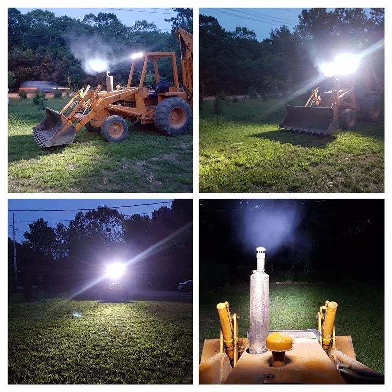 Đèn pha Led work light siêu sáng vuông 231W 10-30V 4 inch  lắp cho ô tô, xe tải, tàu thuyền, ban công