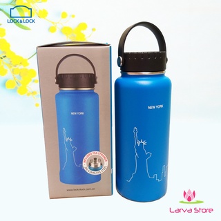 Bình giữ nhiệt Lock&Lock bằng thép không gỉ Riga Tumbler (New York) 897ml - màu Blue - LHC4160BLU - Larva Store