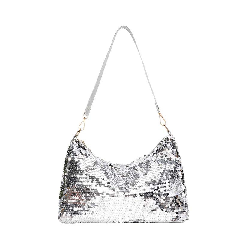 Túi Kẹp Nách Đính Kim Sa Lấp Lánh Nhiều Màu Đơn Giản Thời Trang Cho Nữ