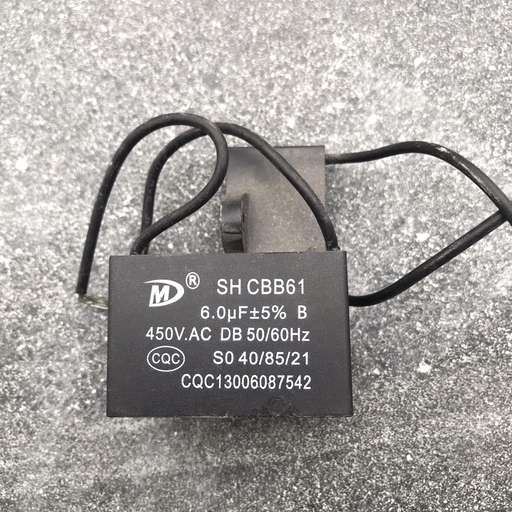 Tụ Quạt Dàn Nóng Điều Hòa (máy lạnh) từ 1.0µF - 8µF (loại dây nối, zắc cắm)