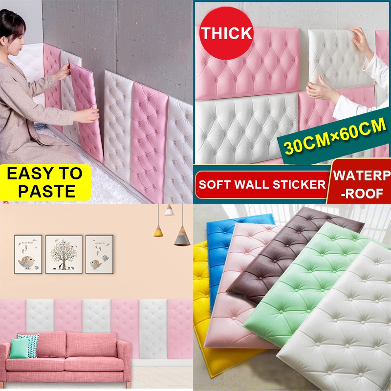Giấy Dán Tường 3d Bằng Xốp Pe Chống Thấm Nước Kích Thước 60cm X 30cm