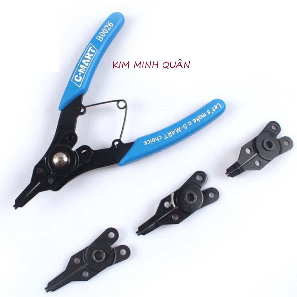 Bộ Kìm Phe 4 Đầu 175mm/7&quot; Thẳng ra - vô , Cong ra - vô  B0027-07 C-Mart