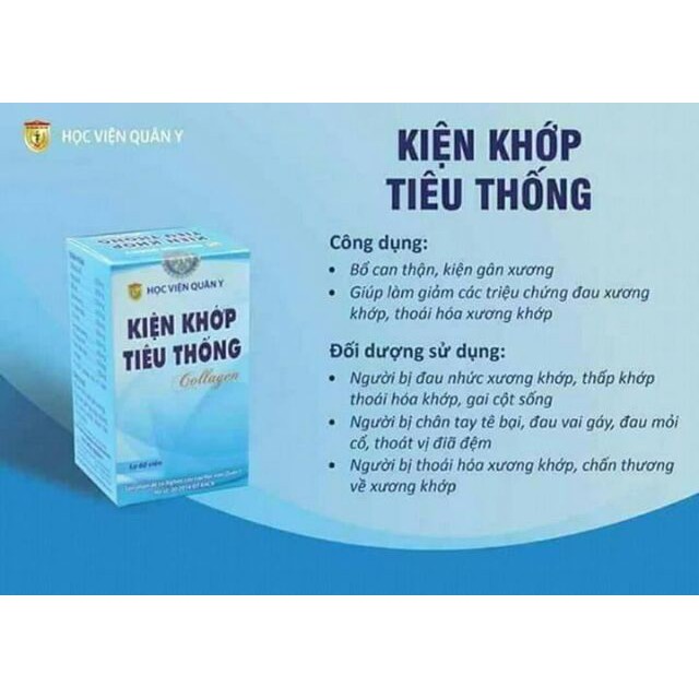 2 Hộp Kiên Khớp Tiêu Thống Collagen - Học viện Quân Y