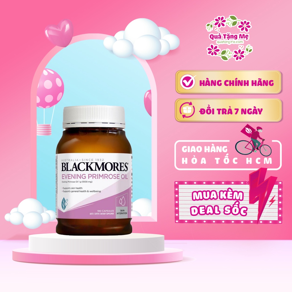 Tinh dầu hoa anh thảo blackmores evening primrose oil hỗ trợ cân bằng nội tiết tố nữ, hộp 190 viên Healthy carequatangme