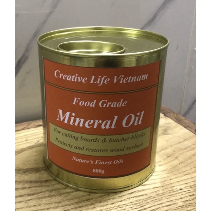 Mineral Oil Food Grade 800g - Dầu khoáng dưỡng sản phẩm gỗ tiếp xúc thực phẩm Creative Life Vietnam