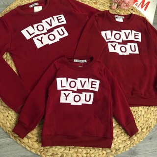 Áo love đỏ gia đình( kèm ảnh thật )