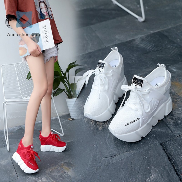Giày thể thao độn đế tăng chiều cao thoáng khí thời trang cho nữ 2021 34 mẫu