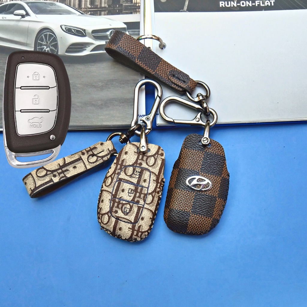 Bao Da Chìa Khóa  Tuson .Bọc chìa khóa i10,Elentra,sonnata (HB Móc D )