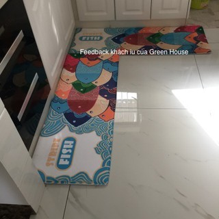 THẢM NHUNG BÔNG CÁ SẮC MÀU TM03 [ có ảnh thật ]