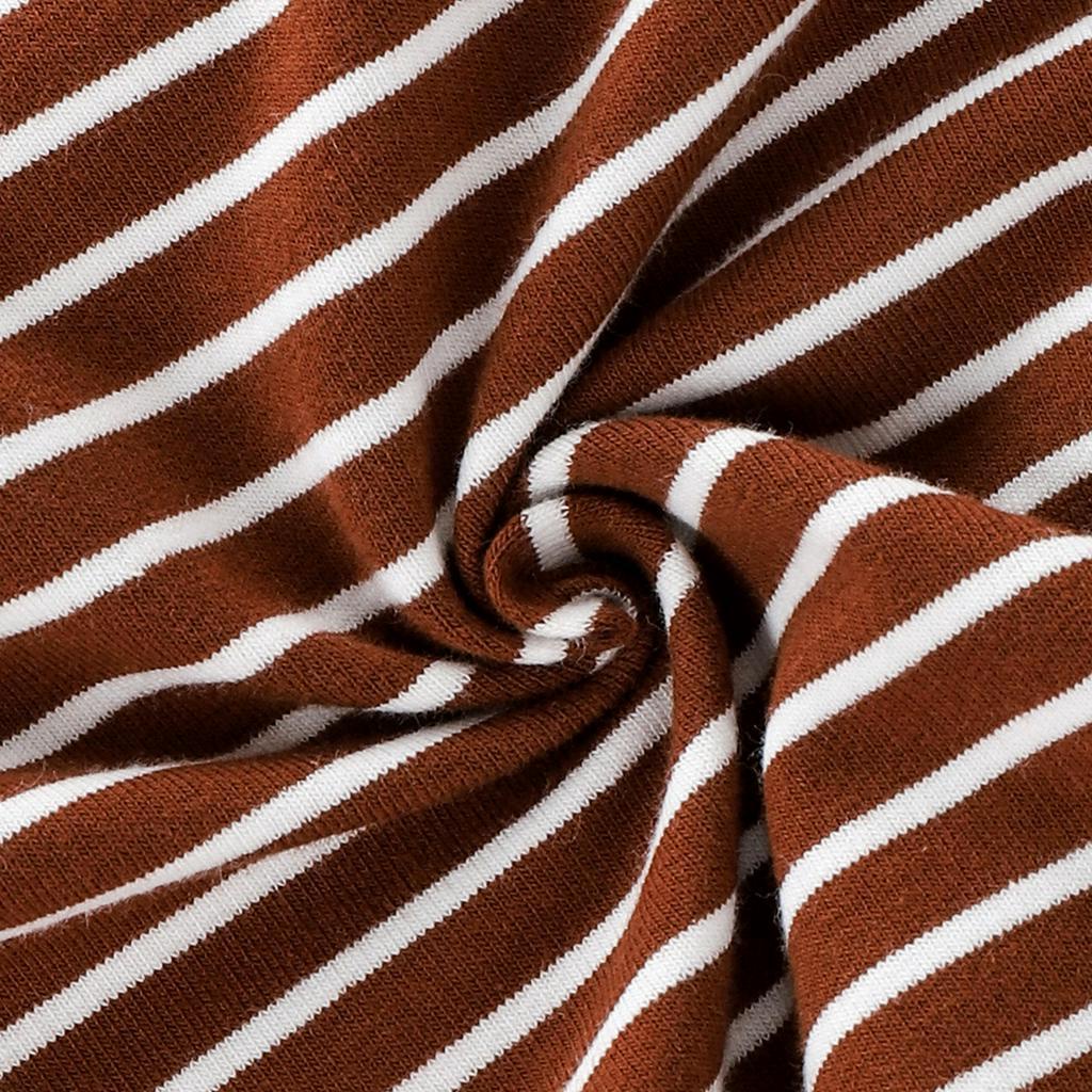 Áo Liền Quần Tay Dài Hoạ Tiết Kẻ Sọc Cho Trẻ Sơ Sinh