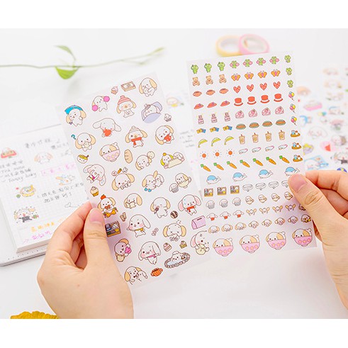 Z0462 Bộ 6 Sticker Cún Iu Bukao
