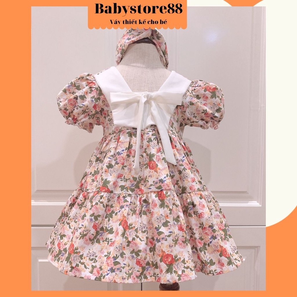 ஐVáy cho bé gái sơ sinh, 0,1,2,3,4,5,6,7,8 tuổi Babystore88, Đầm công chúa bé gái hàng thiết kế cao cấp V4